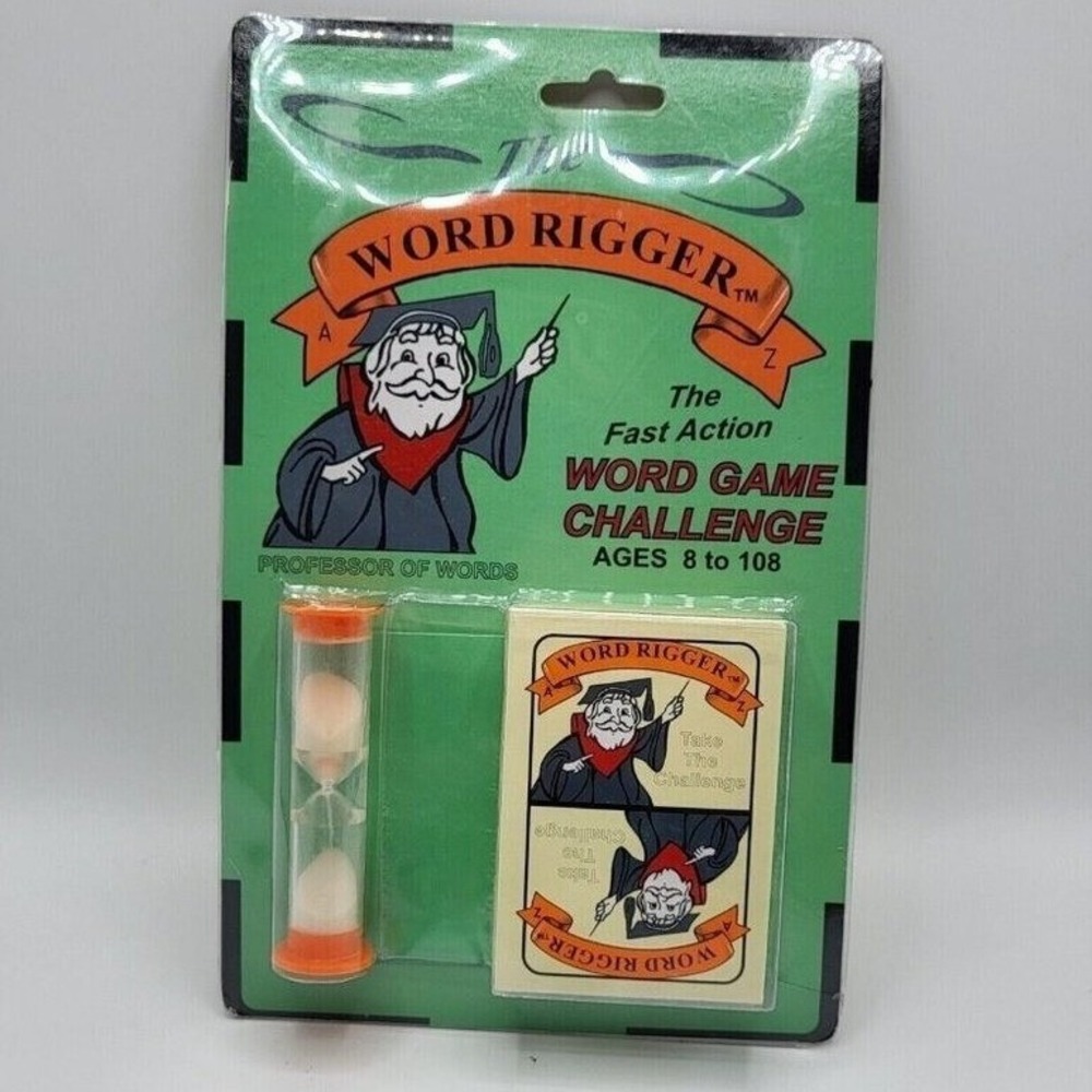 Vintage‎ 1999 Word Rigger Fast Action Word Challenge Card Game Reisner Sonic NOS